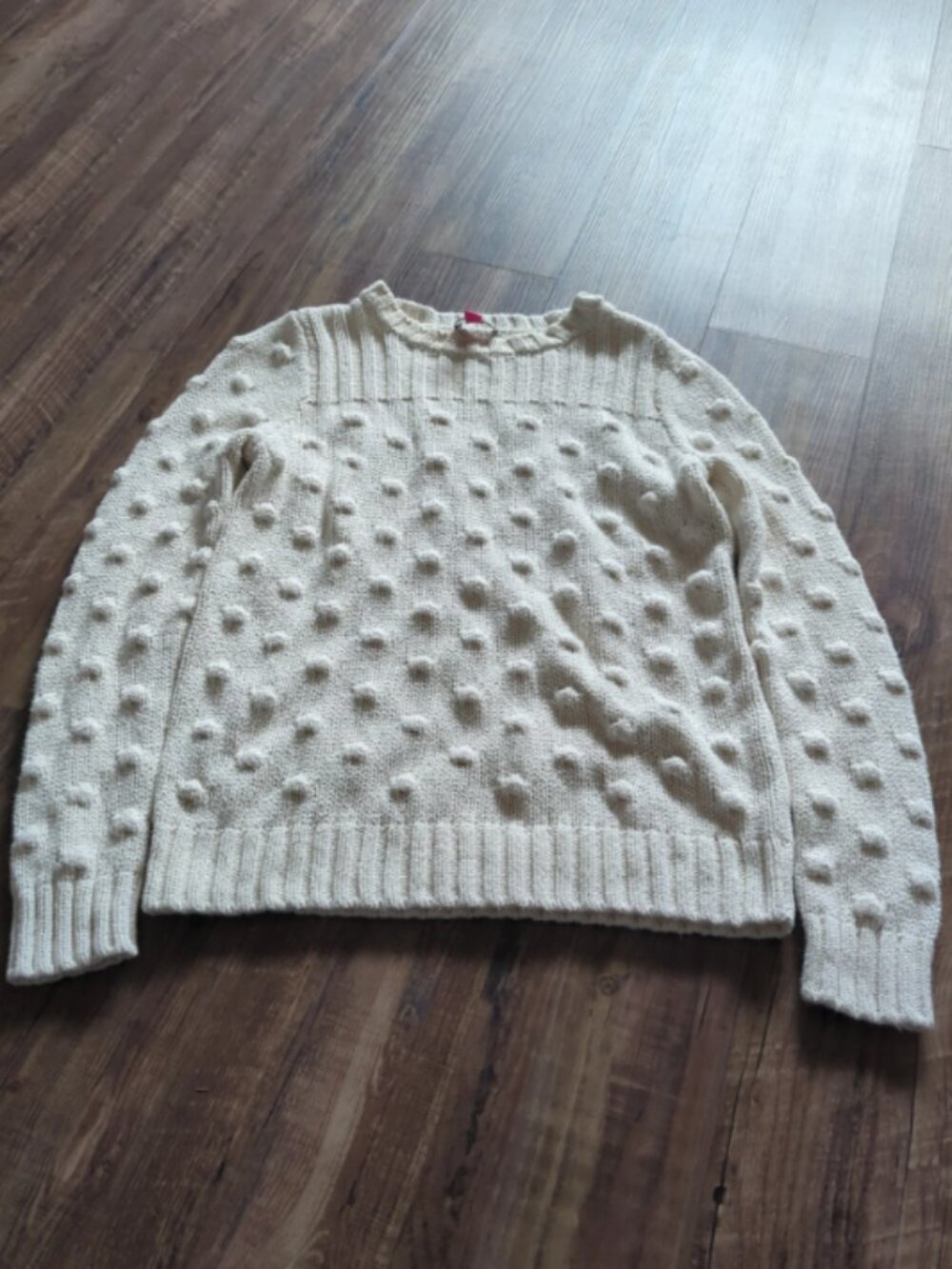 Vince Camuto Popcorn Stitch Cotton Knit Sweater, Small
